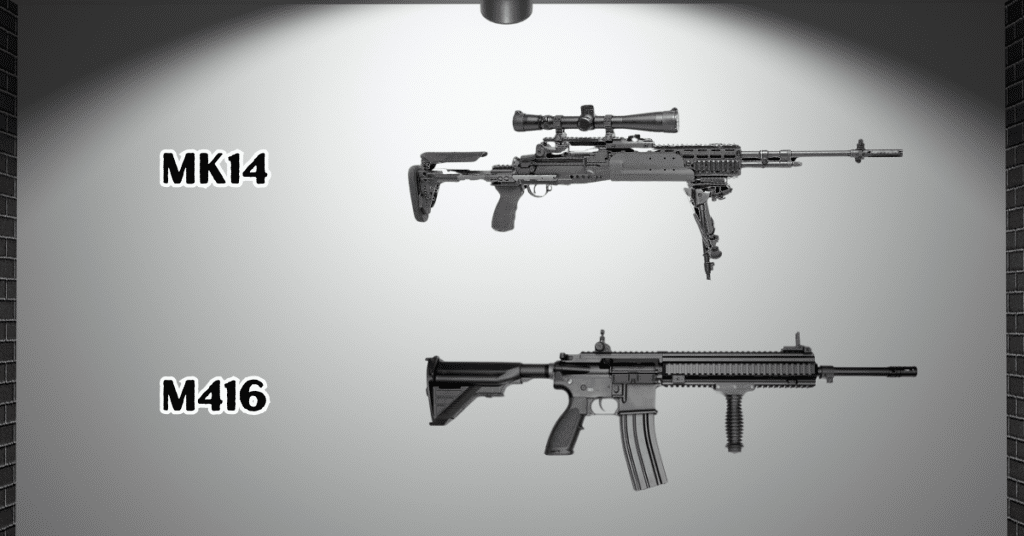 best gun combination in pubg MK14 and M416